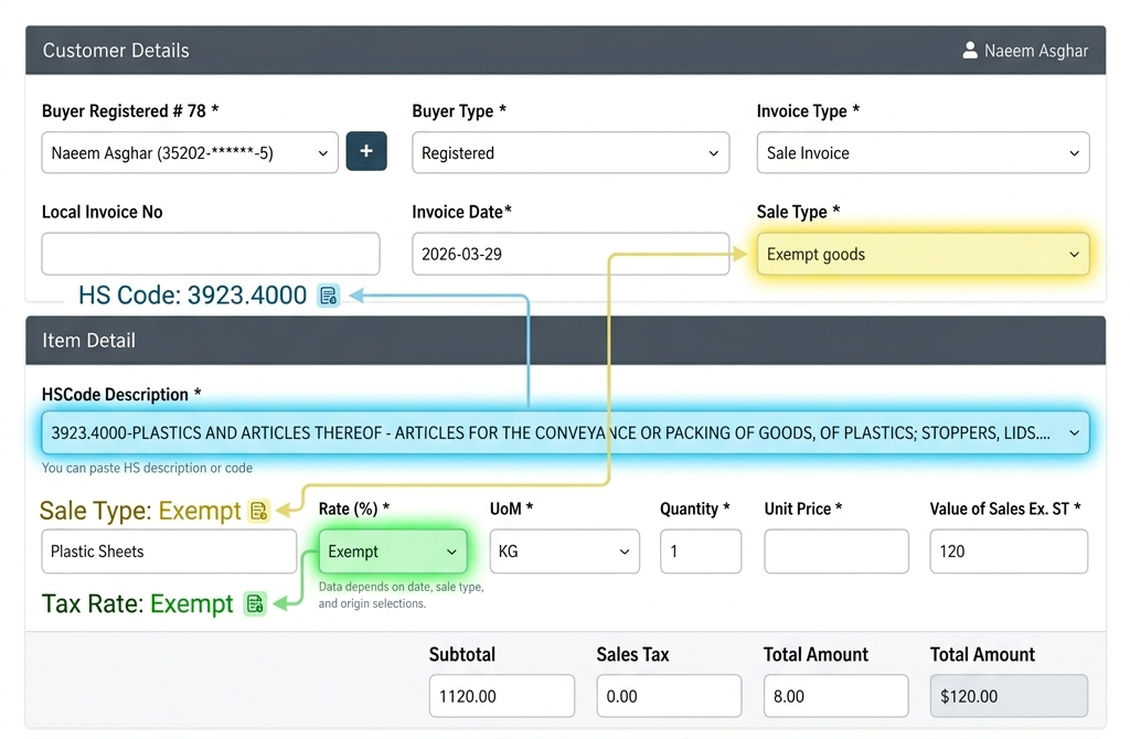 Digital sales tax invoice preview